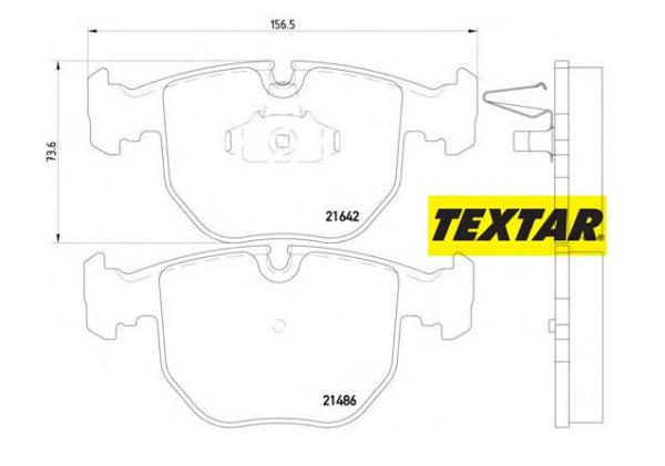 Brzdové platničky TEXTAR predná náprava (740i) 2148701