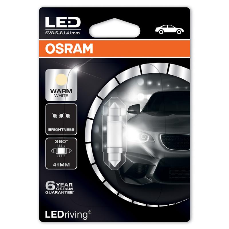 Osram LEDriving Premium C10W 12V 1W SV8,5-8 6000K 41mm teplá biela 6499WW