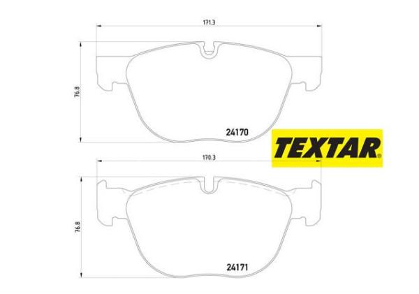 Brzdové platničky TEXTAR predná náprava (30dX, 35dX, 35iX, 40dX, 40iX) 2417001
